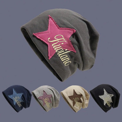 Cotton Knitted Cold Hat Female Internet Celebrity Versatile College Style Pile Hat