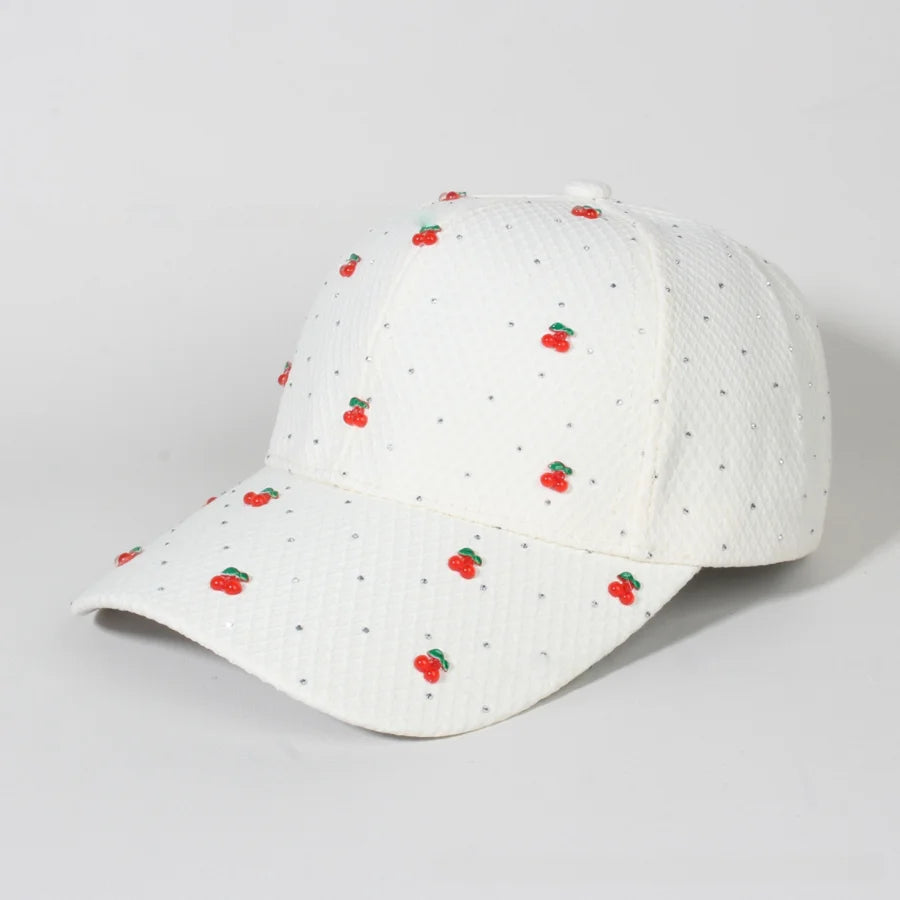Mesh-Like Rhinestone Baseball Cap