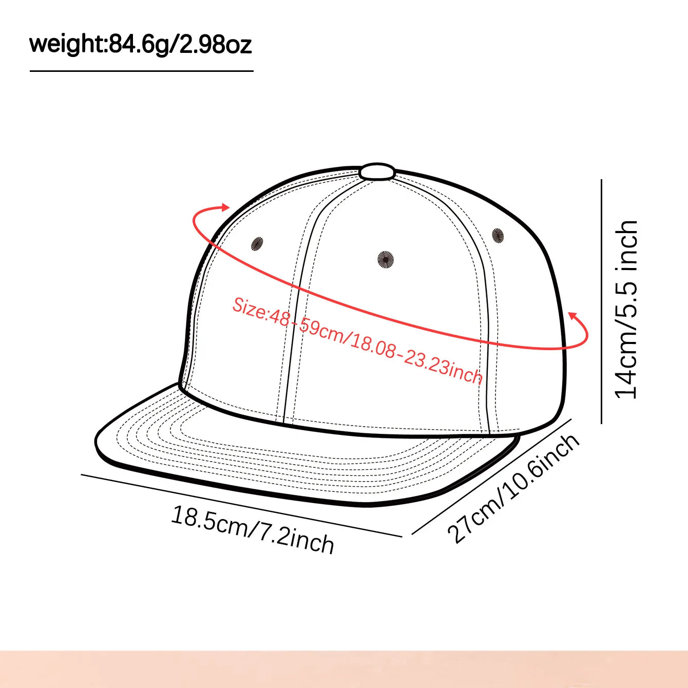 1PC Two - Color Block Hip - Hop Cap for Men and Women Snapback Cap