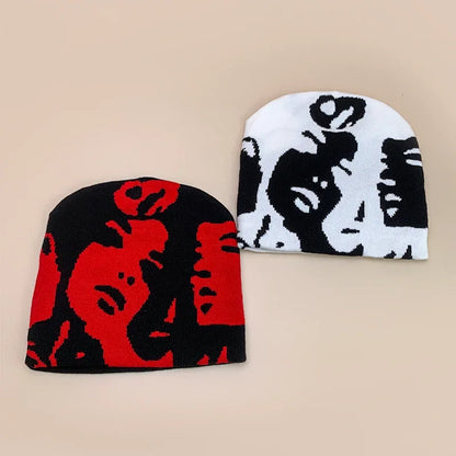 European Style Niche Face Wool Knitted Hats Autumn And Winter