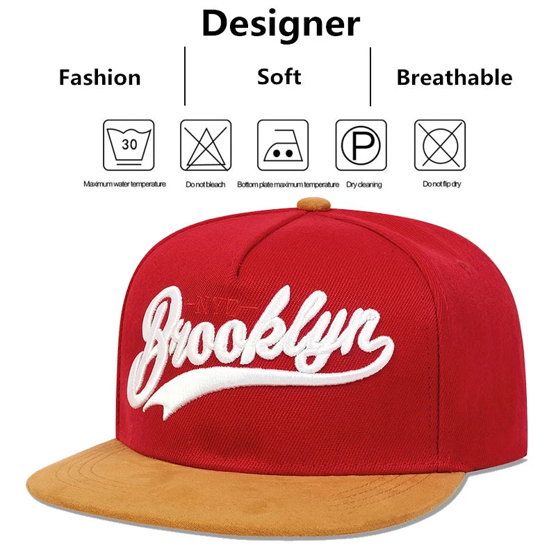 Unisex Brooklyn Embroidery Hip-hop Hats Outdoor Casual Baseball Caps
