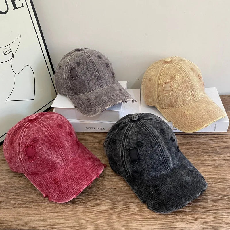 Denim Baseball Cap For Women And Men Vintage Caps