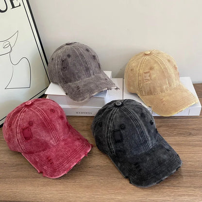 Denim Baseball Cap For Women And Men Vintage Caps
