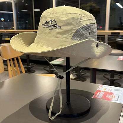Bucket Hat Outdoor Wide Brim Breathable Summer Camping Hiking Mountaineering Panama Hat for Tarlve