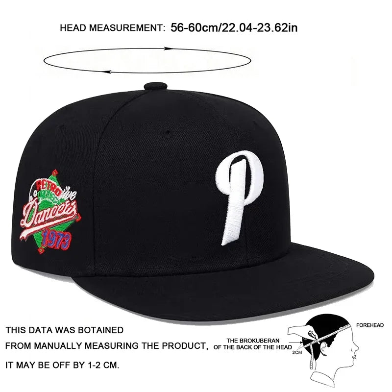 Unisex P Letter Embroidery Hip-Hop Hats Spring And Autumn