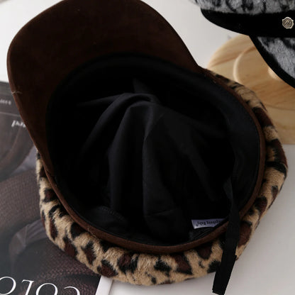 Vintage Octagonal Beret Hat For Women