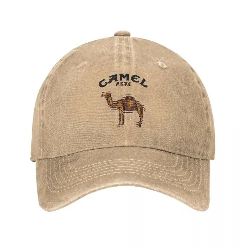 Camel Accessories Men Women Trucker Hat Animal Distressed Washed Caps Hat