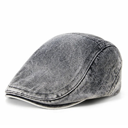 Vintage Gatsby Hat Women Washed Denim Cabbie Cap Lady Flat Ivy Cap