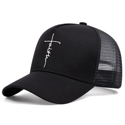 Cross Personalized Embroidery baseball cap  Hip Hop Outdoors Mesh Cap