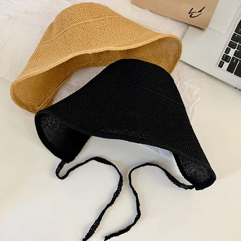 Linen Straw Regency Bonnets Hats For Women