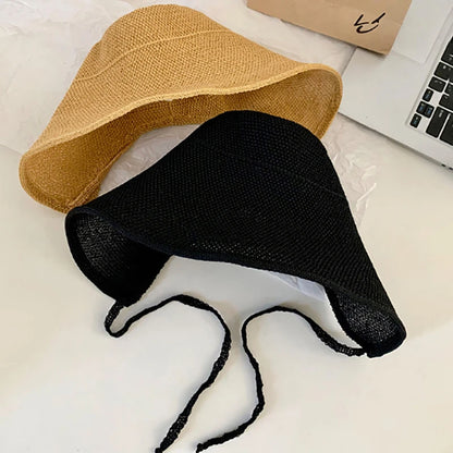 Linen Straw Regency Bonnets Hats For Women
