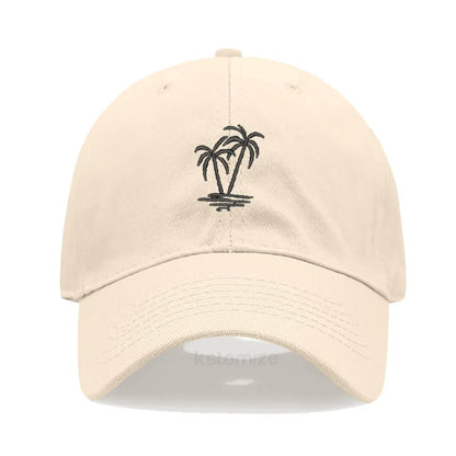 Coconut Tree Embroidery Baseball Cap