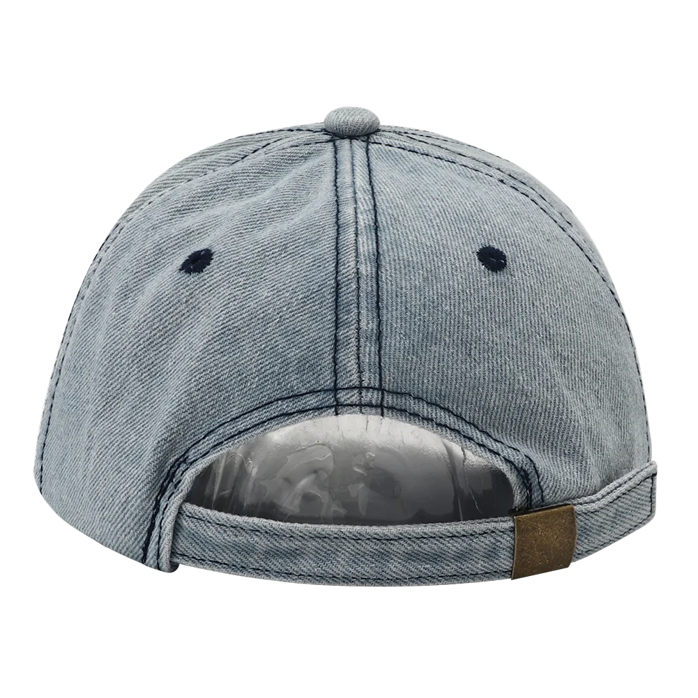 2024 New Solid Color Ripped Baseball Cap Washed Denim