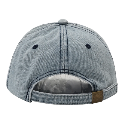 2024 New Solid Color Ripped Baseball Cap Washed Denim