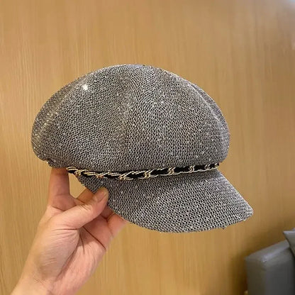 Spring Summer Korean Style Women Octagon Baseball Cap