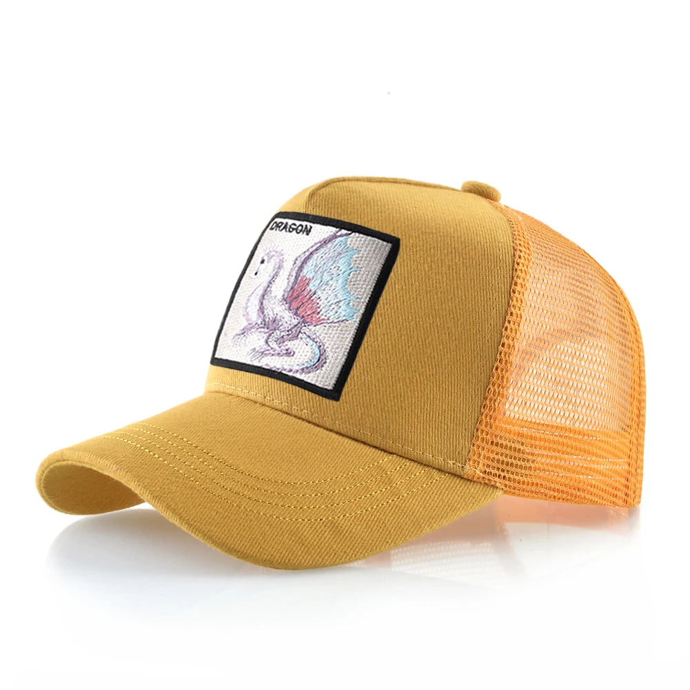 Embroidery Dragon Baseball Cap Men Outdoor