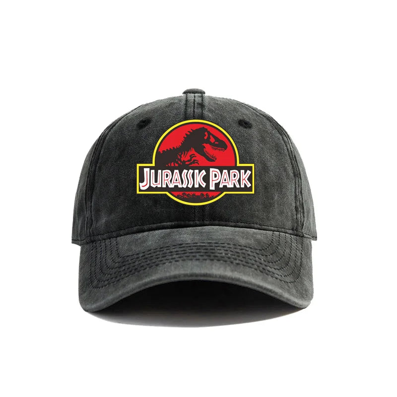 Jurassic Park Baseball Cap Distressed Hats Cap Dinosaur Men