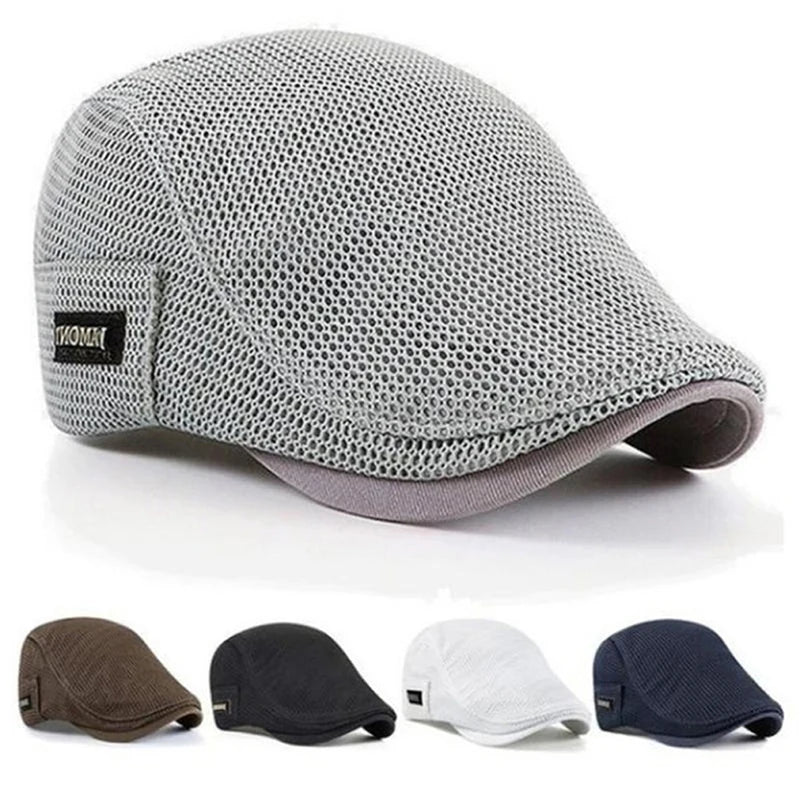 Mesh Breathable Beret Thin Section Sunscreen Sun Hat Cabbie Flat Cap