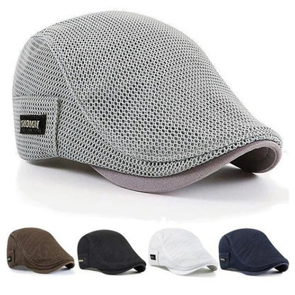 Mesh Breathable Beret Thin Section Sunscreen Sun Hat Cabbie Flat Cap