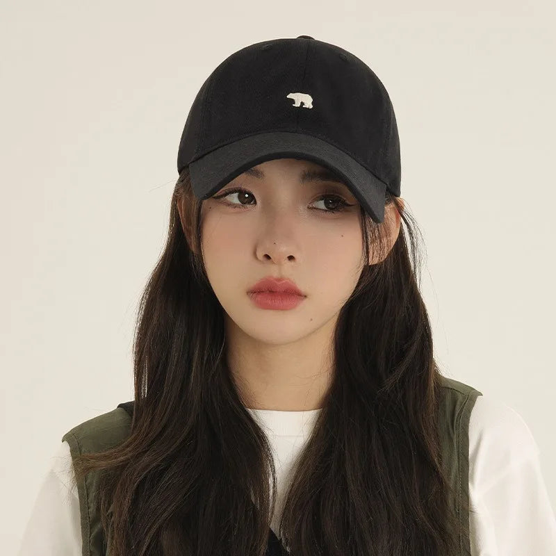 1pc Polar Bear Embroidered Baseball Hat for Men and Women
