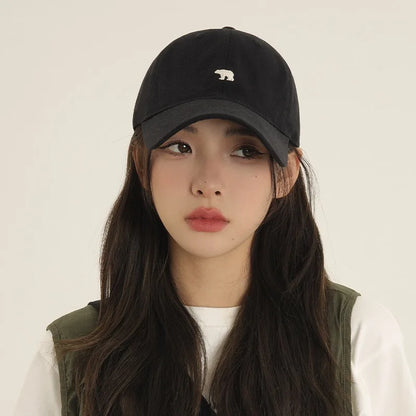 1pc Polar Bear Embroidered Baseball Hat for Men and Women