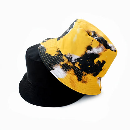 Street Graffiti Men's Bucket Hat Double-Sided Hip Hop Outdoor