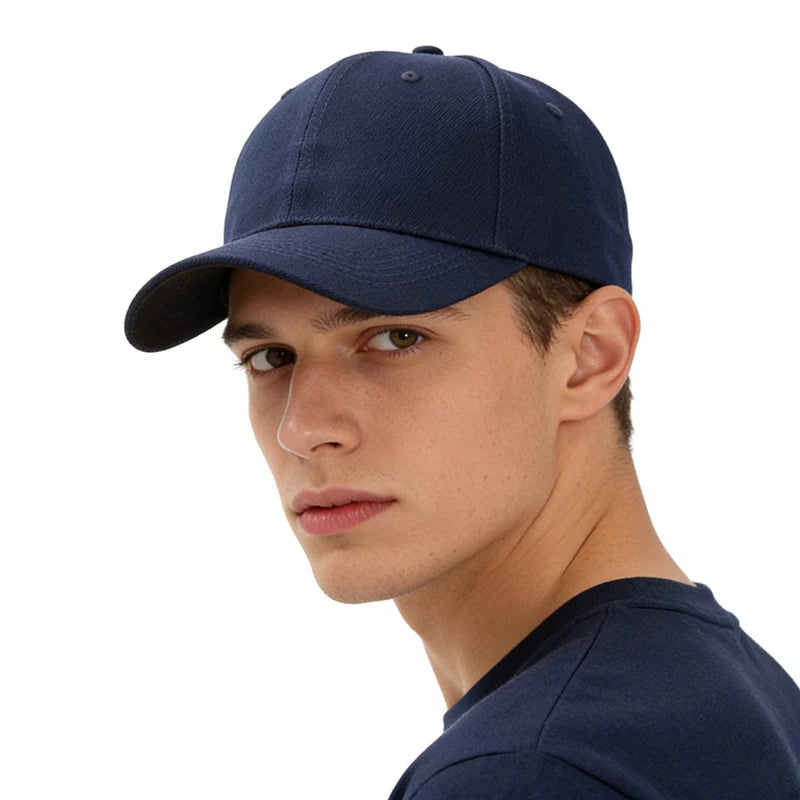Adjustable Polyester Baseball Cap Unisex Solid Color Dad Hat