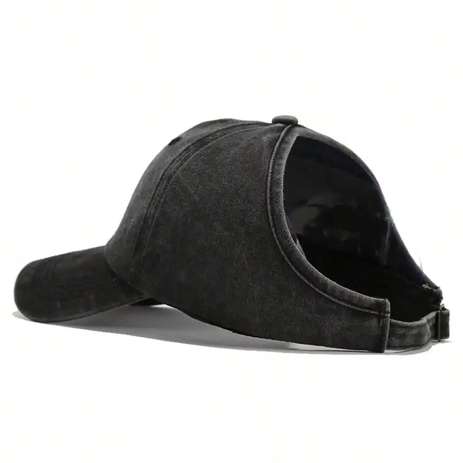 Outdoor Casual Bucket Hat With Ponytail Hole