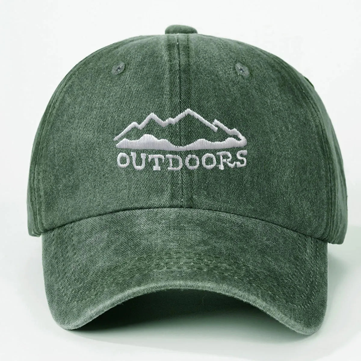 Buckle Baseball Cap with Forest Print