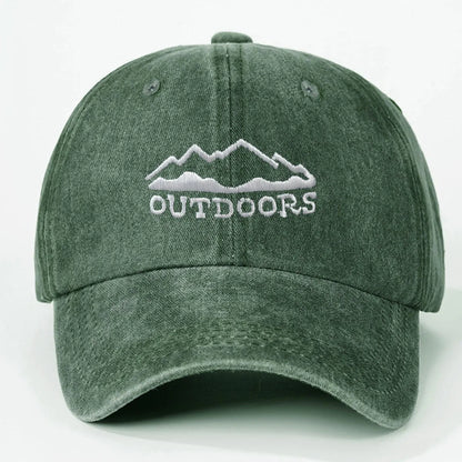 Buckle Baseball Cap with Forest Print