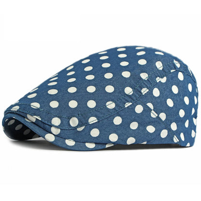 Men Women Retro Artist Painter Dots Beret Hat