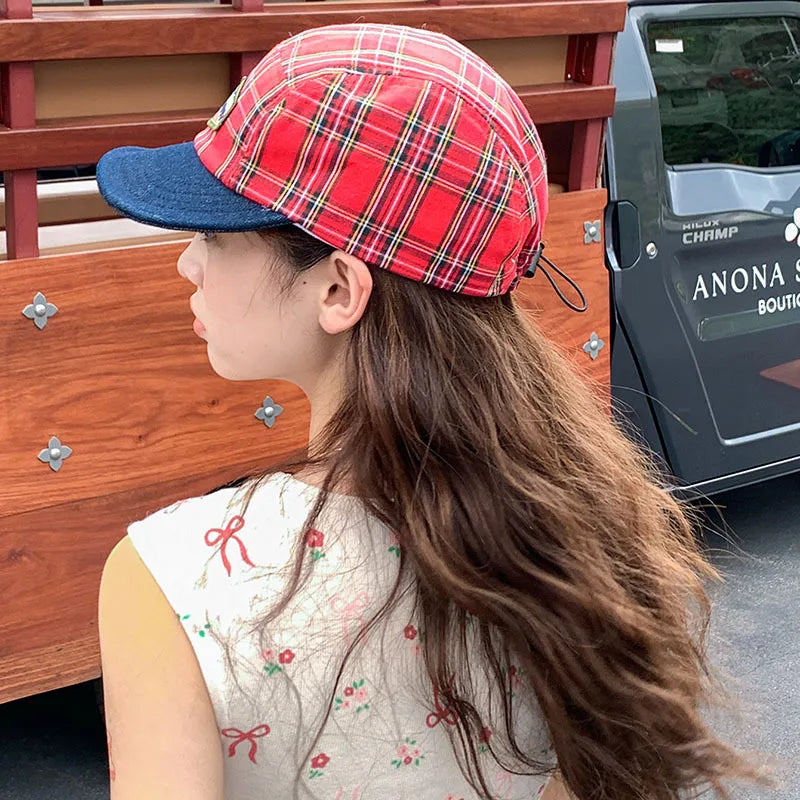Unisex Visors New Plaid Retro Fashionable Simple