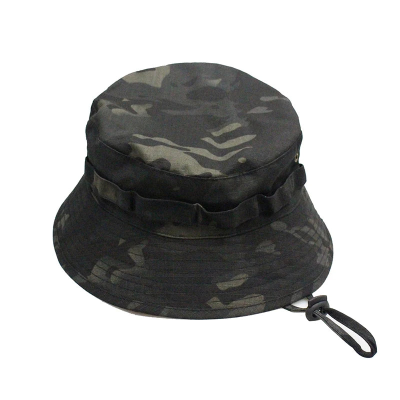 Men's Panama Hat Bucket Hat Tactical Sunscreen Camouflage Outdoor