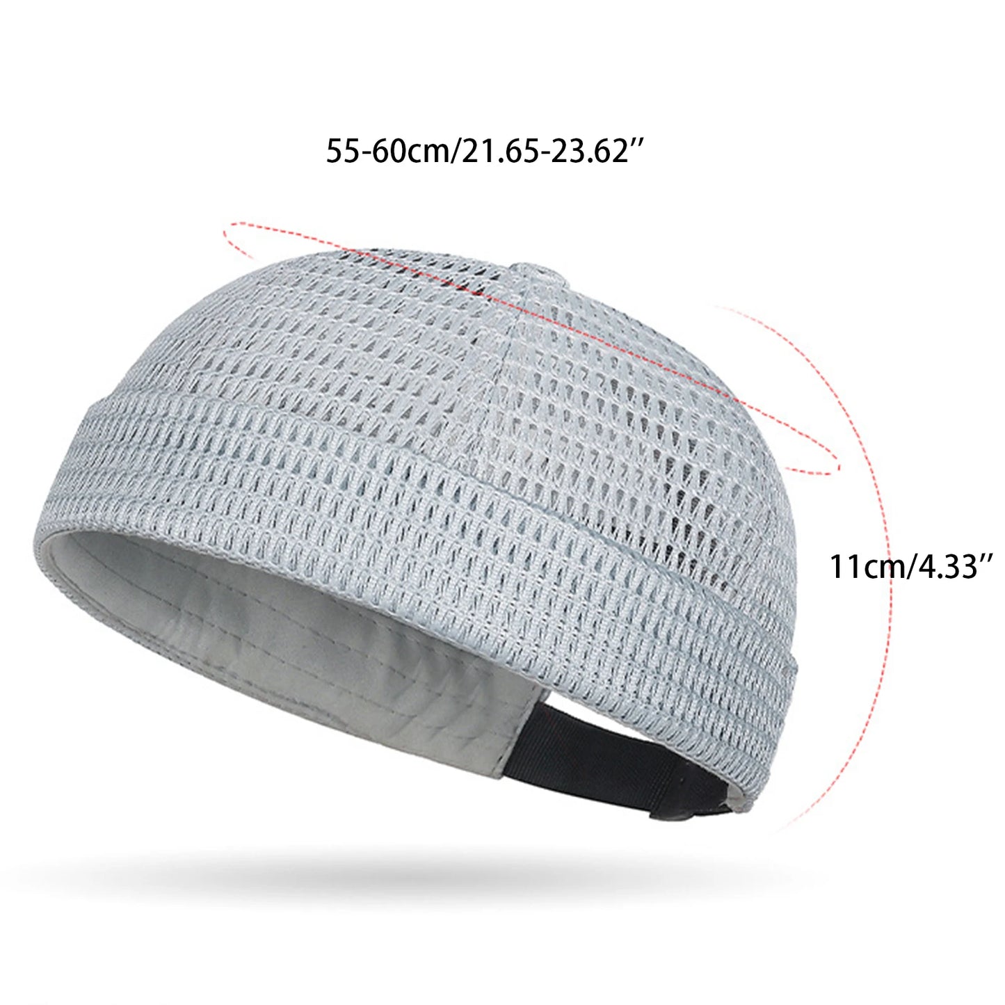 2026 Men's And Women's Large Mesh Breathable Brimless Melon Skin Hat