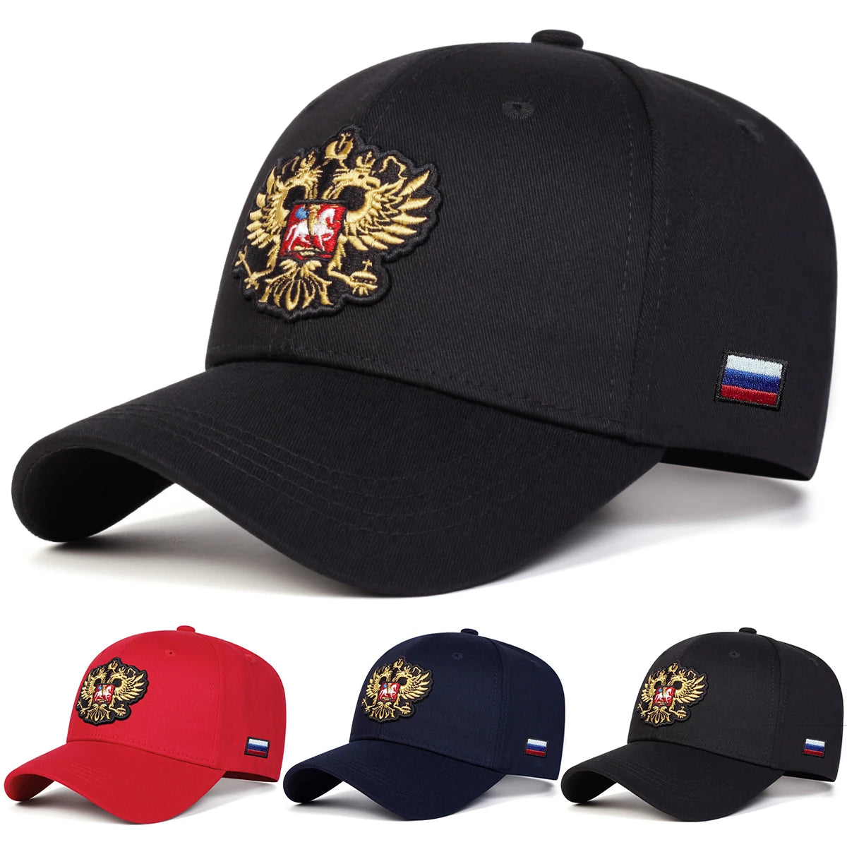 Unisex Double-headed Eagle Embroidery Baseball Caps Spring Autumn