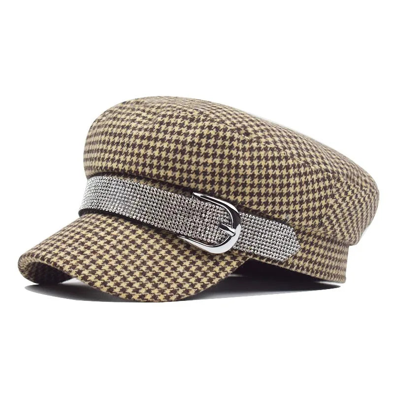 Women's Vintage Octagonal Beret, Newsboy Hat