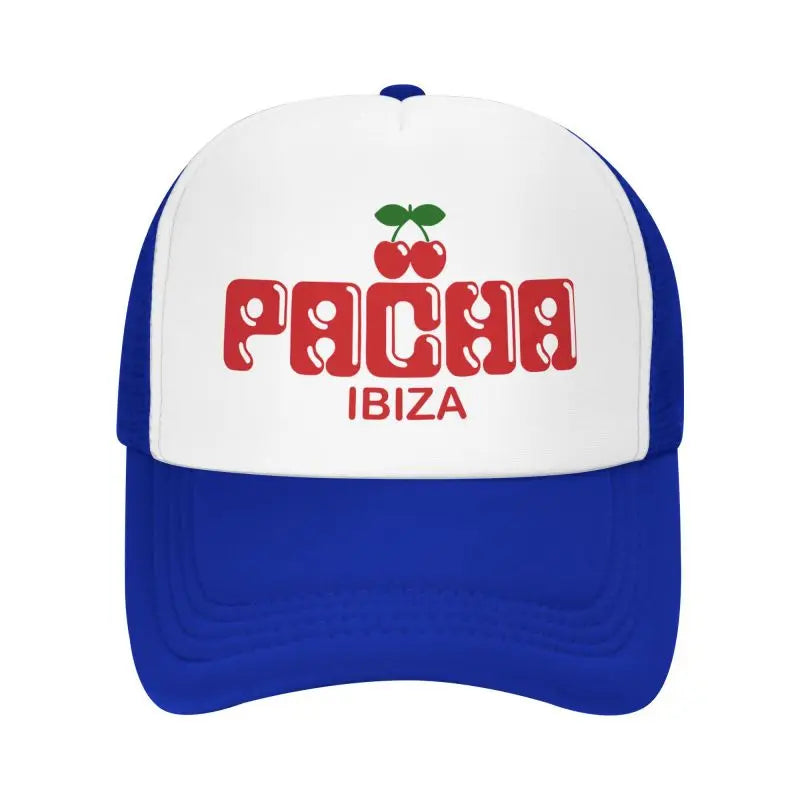 Preppy Cherry Pacha Ibiza Baseball Caps Unisex Breathable Mesh Cap Adults Summer