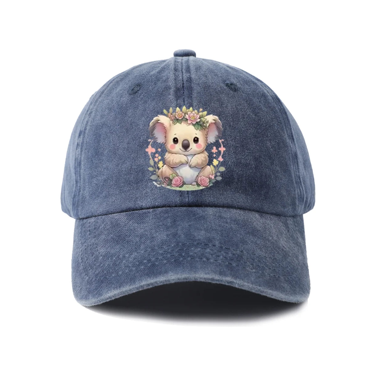Cute Cartoon Animal Character Baseball Cap Vintage Washed Adjustable Unisex Dad Hat Everyday Gift