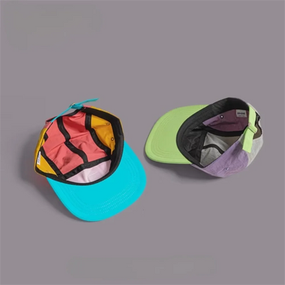 Casual Japanese Style Hip-Hop Hats 5 Panel Quick-Drying Flat Brimmed Baseball Cap