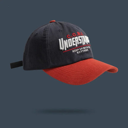 New Big Head Sports Hat Women Versatile Embroidery Contrasting Baseball Cap Men Outdoor Adjustable Hat