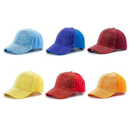 Fashion Adjustable Rhinestones Baseball Caps