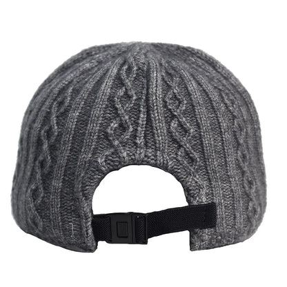 Autumn and Winter Knitted Wool Baseball Cap Korean Style Warm Solid Color Plain Duckbill Cap Versatile Fashionable