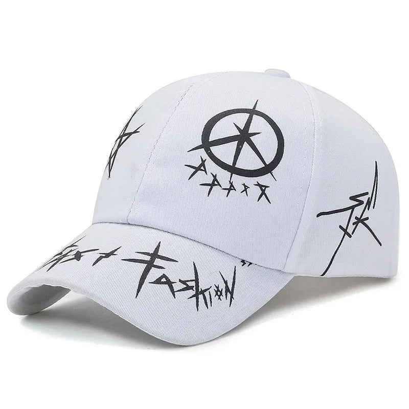 Spring/Summer New Korean Fashion Letter Baseball Hat with Personalized Splicing Print Street