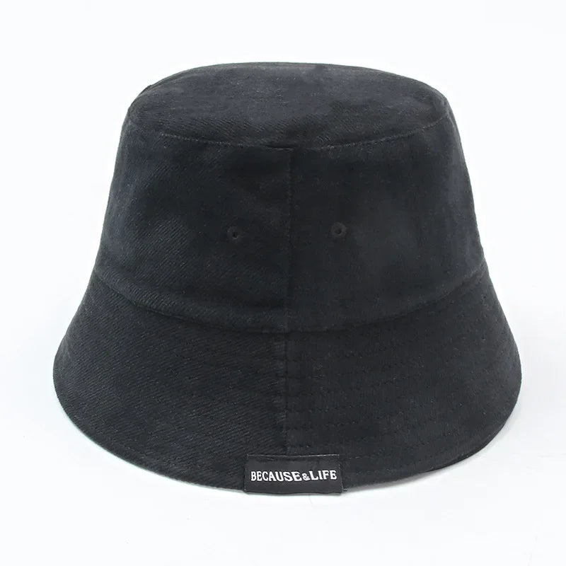 Cotton Warm Solid Bucket Hat Fisherman Hat