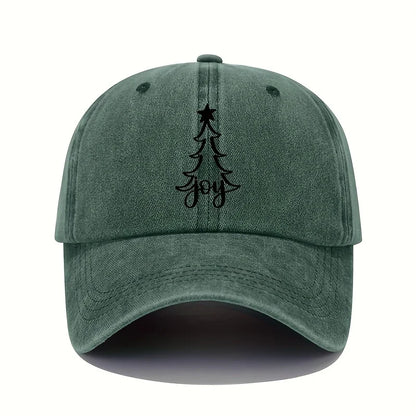 Christmas Print Retro Lightweight Washable Women's Baseball Cap