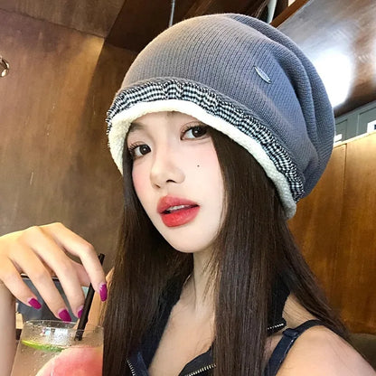 Retro Laid-Back Knitted Hat Hugger Toque Cap