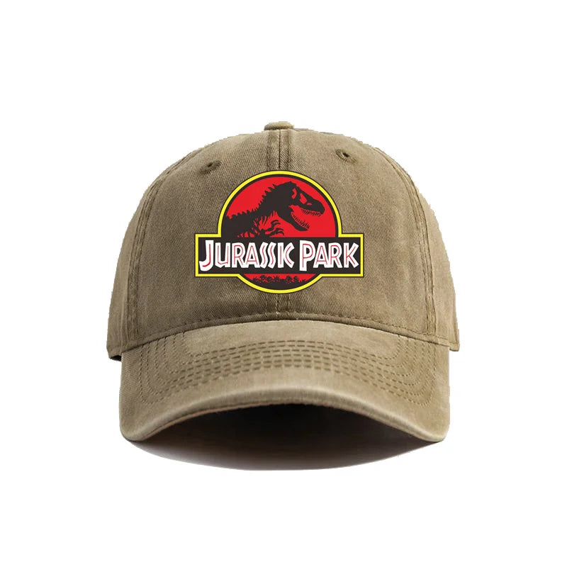 Jurassic Park Baseball Cap Distressed Hats Cap Dinosaur Men