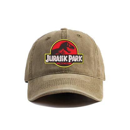 Jurassic Park Baseball Cap Distressed Hats Cap Dinosaur Men