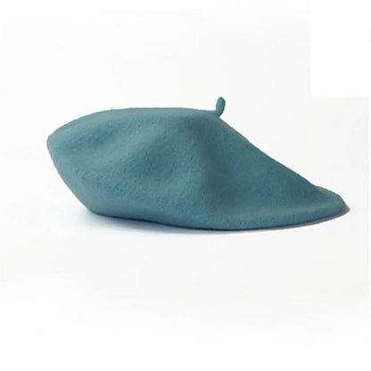 Multi-Color Wool Thick Berets Winter Autumn Artist French Retro Plain Painter Hat