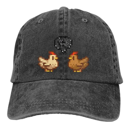 Summer Cap Sun Visor Unhappy Chickens Hip Hop Caps Stardew Valley Game